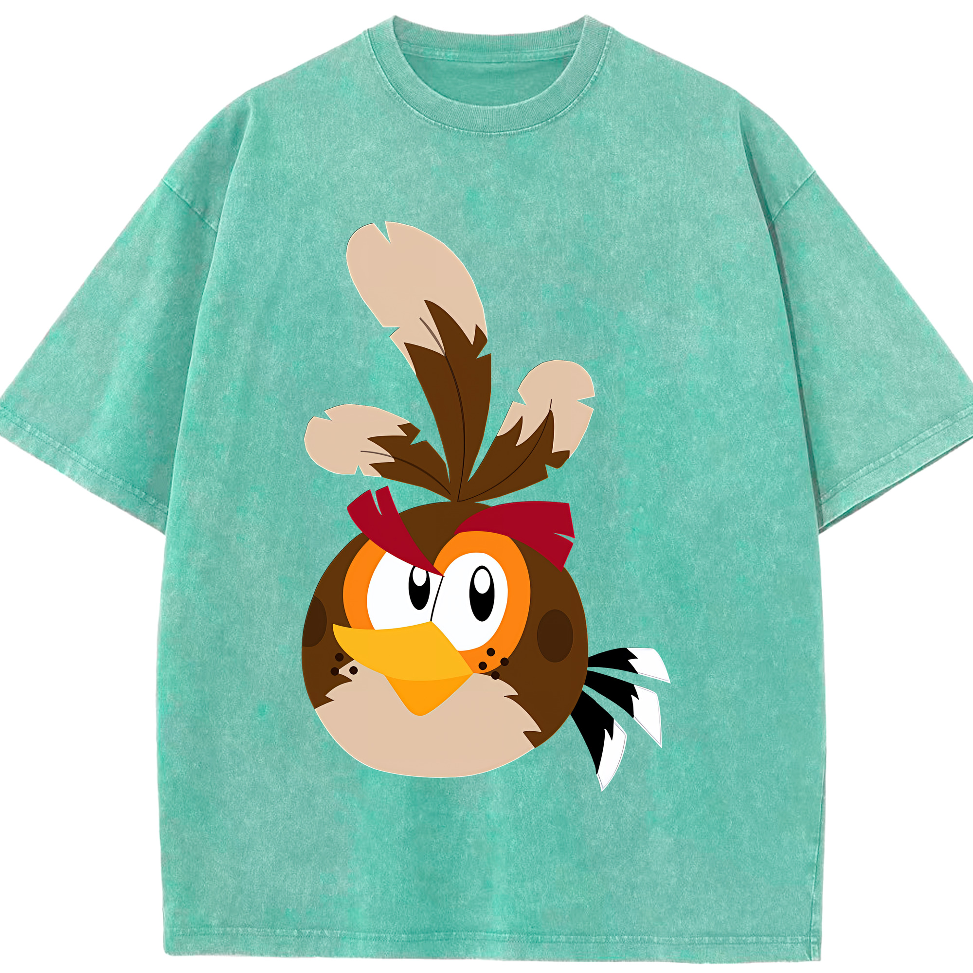 （画像用） Angry Birds アングリーバード 綿100% ヴィンテージ風 半袖Tシャツ（フロントプリント）